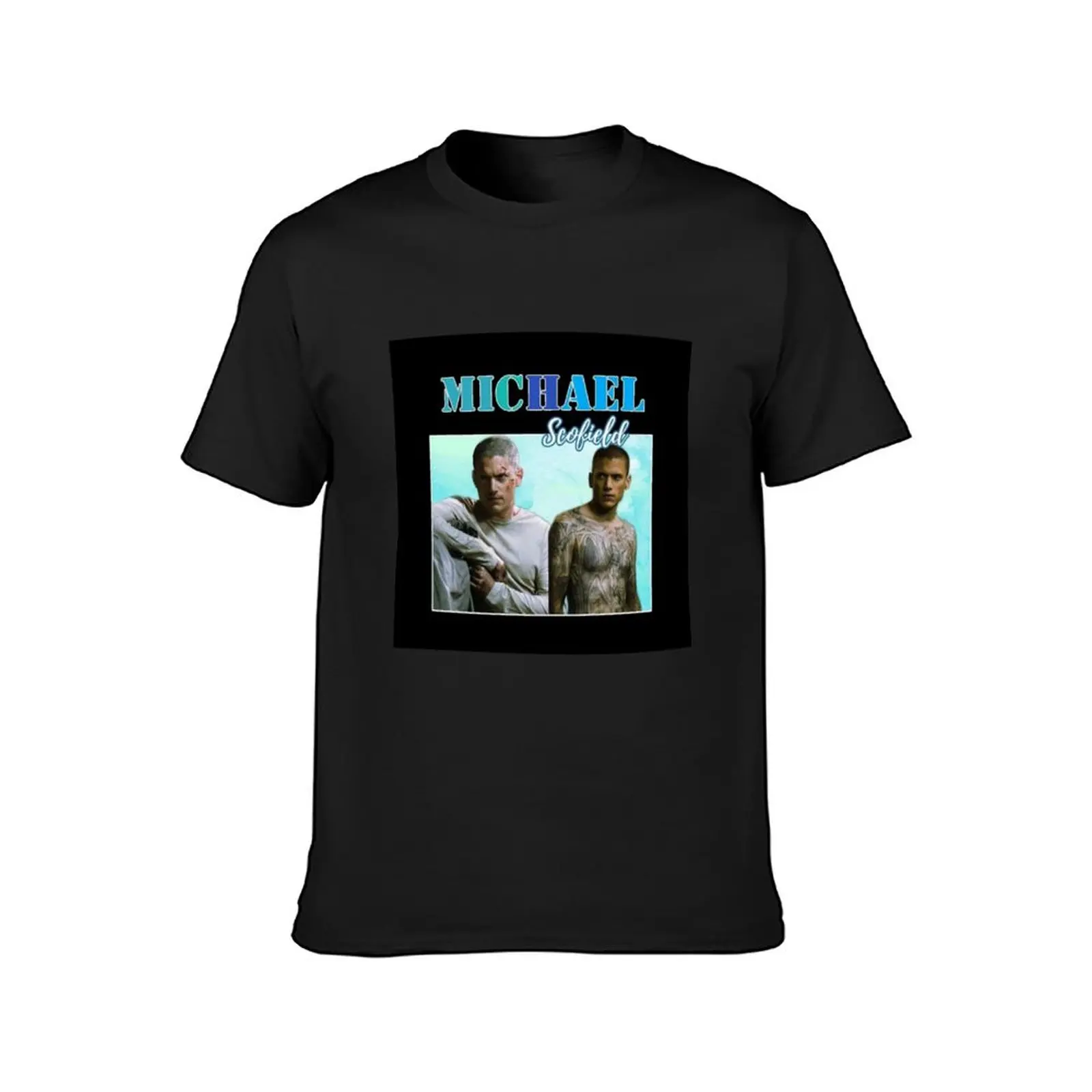 Vintage Michael Scofield T-Shirt tops summer tops sweat mens graphic t-shirts anime