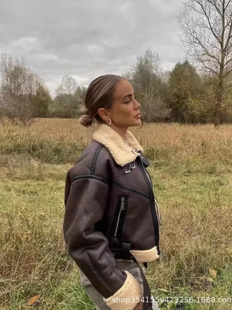 سترات راكبي الدراجات النارية سترة نسائية غطاء محرك السيارة أنيقة من جلد الغزال هامش انغلق سليم المناسب ملهى ليلي Steampunk العصرية الفنية مرنة المخملية #4