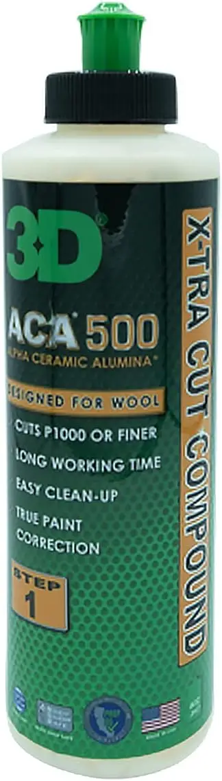 

ACA 500 Cutting Compound – Step 1 Extra-Cut for Deep Paint Correction | Cuts P100 Grit or Finer | Body Shop Safe, Low Dust