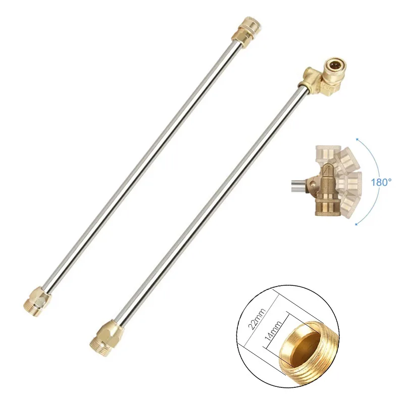 Pressure Washer Extension Universal Lance Extender for Pressure Washers M22 to 1/4 Inch Quick Connect Stainless Steel Rod