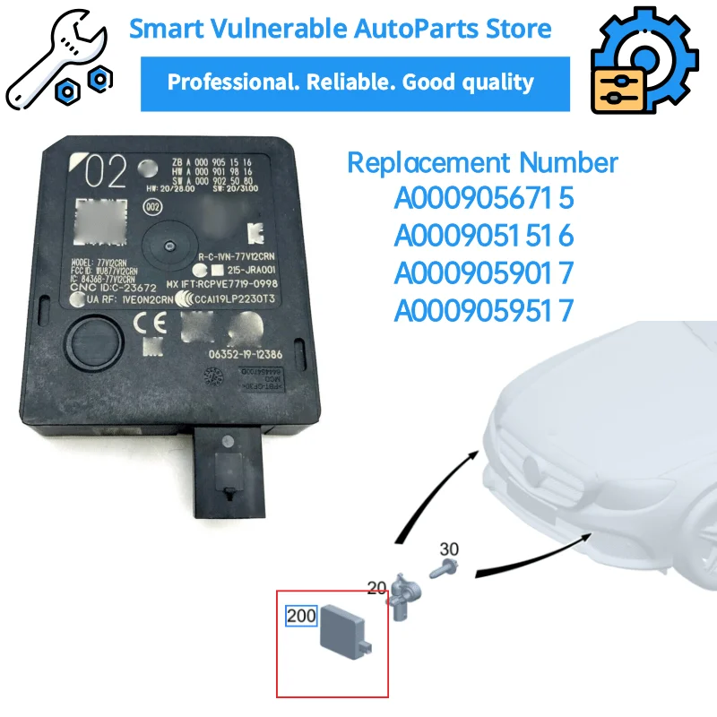 

A0009056715 A0009051516 A0009059017 0009059517 Front Bumper Left/Right Radar Sensor For Mercedes Benz W206 W223 C S Class