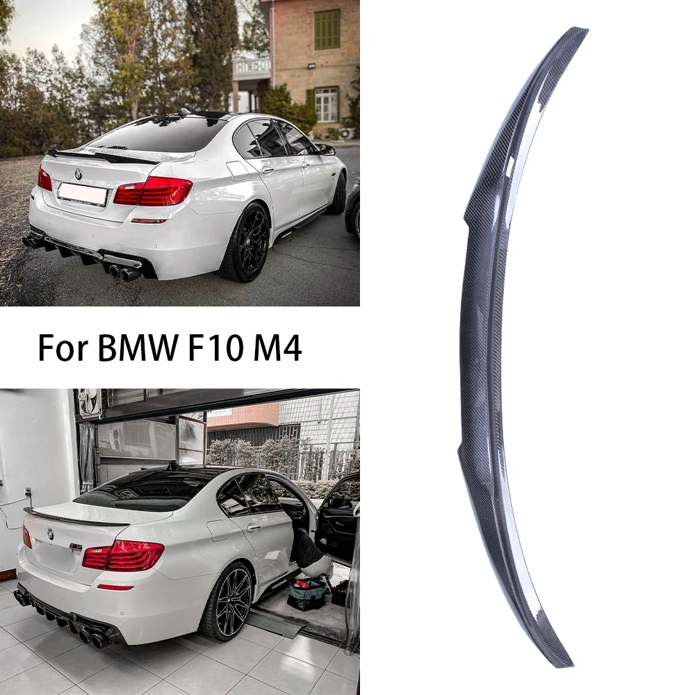 

For BMW 5 Series F10 F18 /F10 M5 Sedan M4 Style Carbon fiber Rear Spoiler Trunk wing 2009-2016