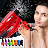 3in1 Car Safety Hammer Auto Emergency Glass Window Breaker Car Tool for Nismo R34 GTR Logo Emblem Tiida Sylphy Teana Qashqa J10