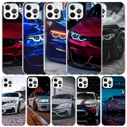 Blue Red Car for B-Bmw Phone Case For IPhone 16 17 Air 16E 15 14 Plus 13 Mini 12 11 Pro Max 7 8 + SE 2020 Soft TPU Back Cover 16