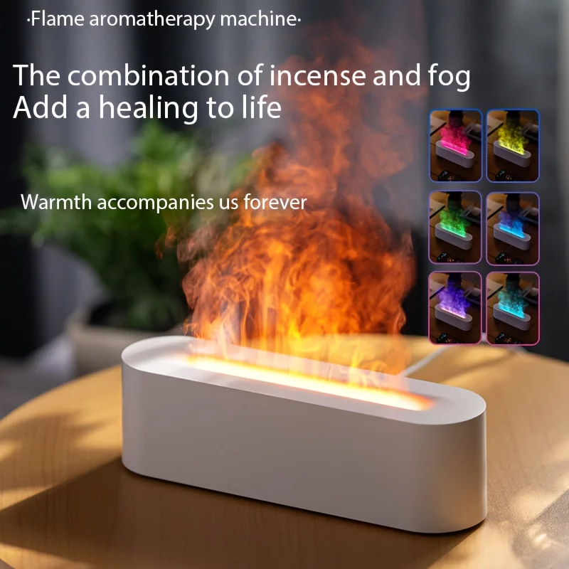 1pc 5.07oz Mini Air Humidifier Flame Aromatherapy Machine  Flame HumidifierAromatherapy Atmosphere Light For Classroom School Be