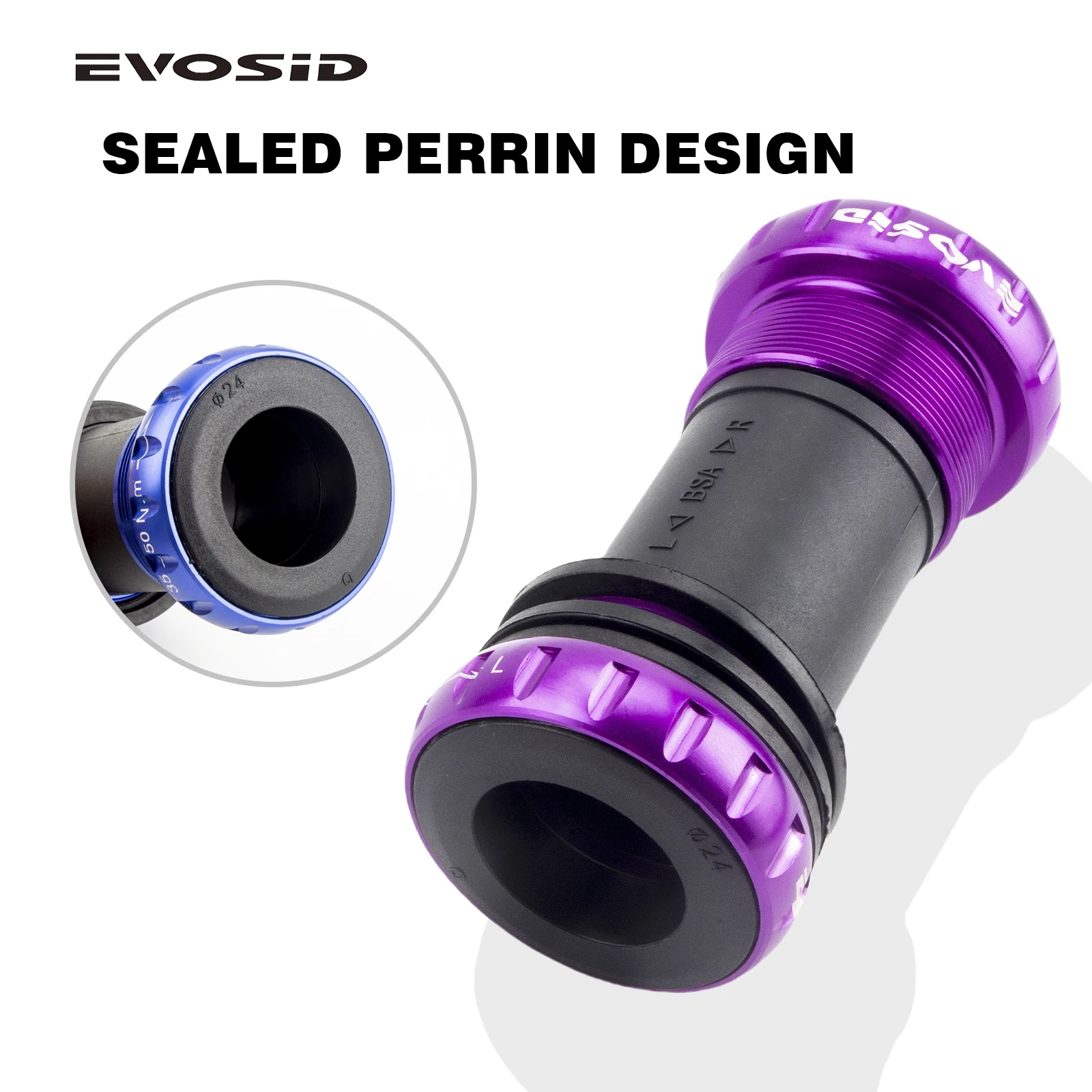 EVOSID MTB Bike Bottom Bracket Road Bicycle BSA Sealed Peilin Central Axis 68-73 Hollowtech Central Movement BB Bike Accessories