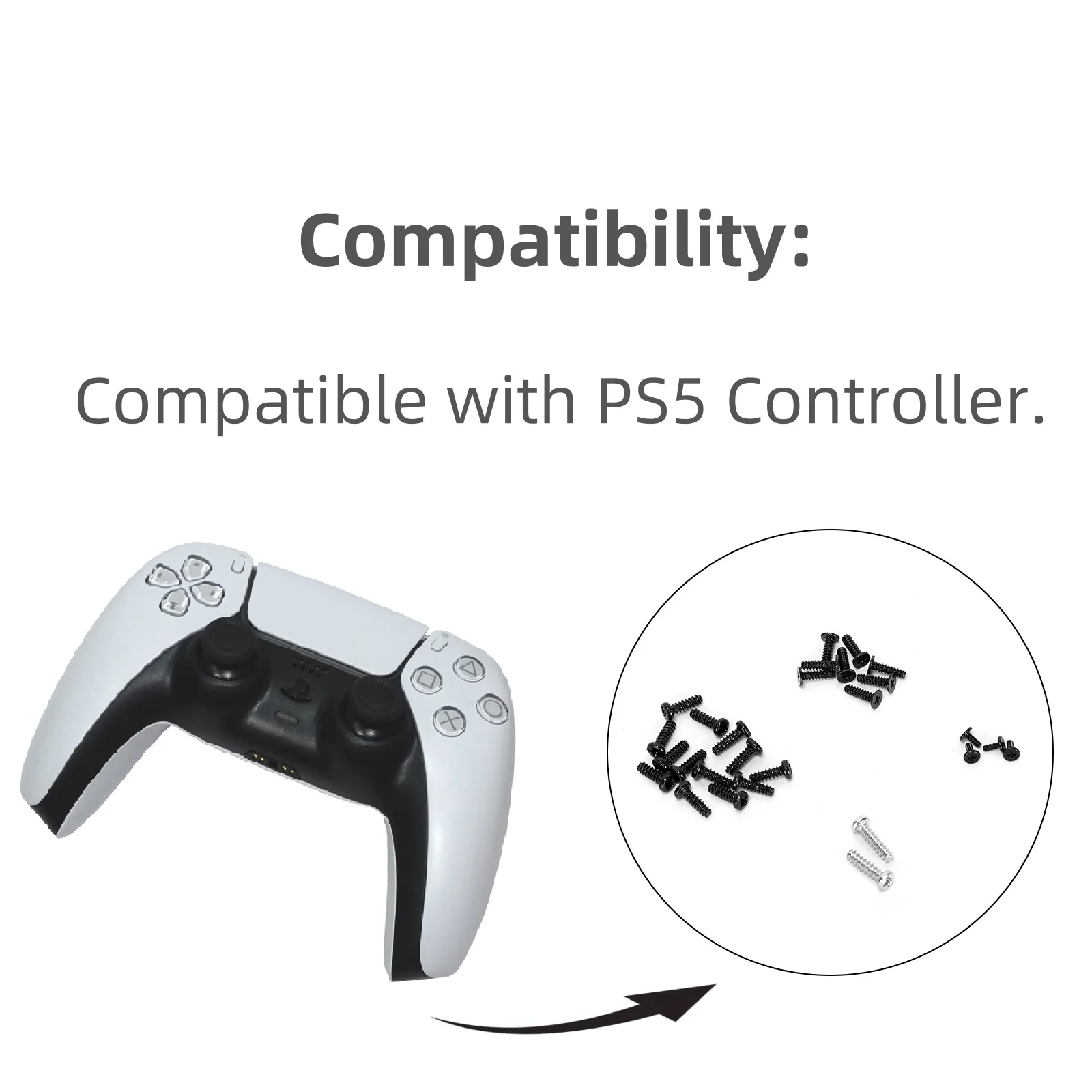 Ruimou 2Set Game Console Controller Installation Screws Compatible With PS5 Controllers (54pcs)