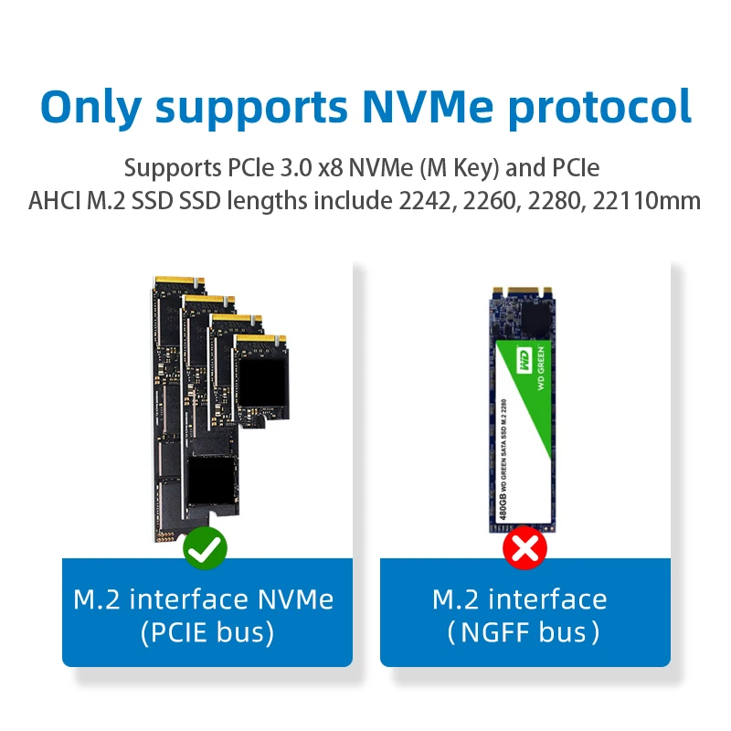 Linkreal-PCle3.0から2ポートm.2 nvme配列カード、LRNV9541-2IR