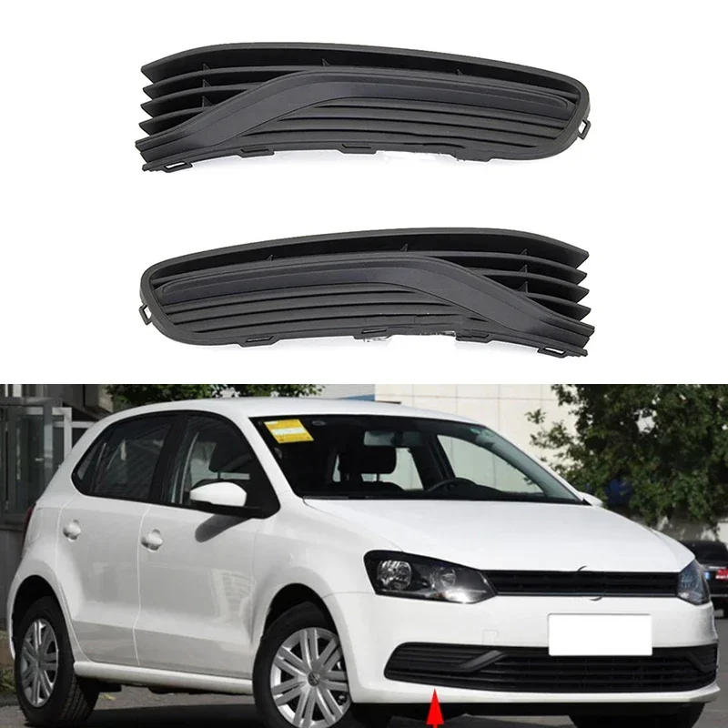 

Auto Front Left Right Bumper Fog Light Lamp Grill for VW Polo Hatchback 2014 2015 2016 2017 2018