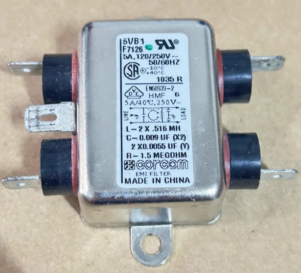 

1PCS/LOT CORCOM FILTER 5VB1 F7126 5A 120/250V