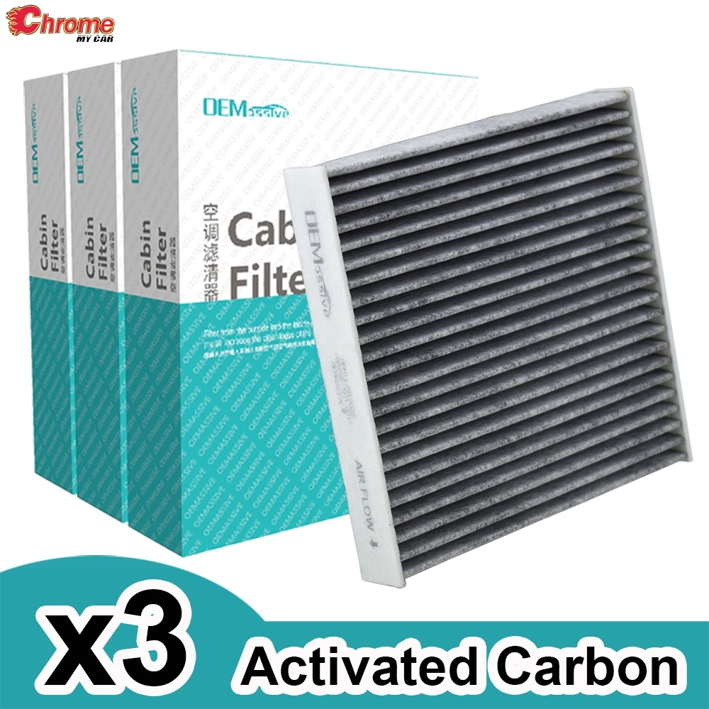 3x Car Accessories Pollen Cabin Air Filter For Honda City Civic X CR-Z Fit 3 4 HR-V Insight 2013 2014 2015 2016 2017 2018 2019