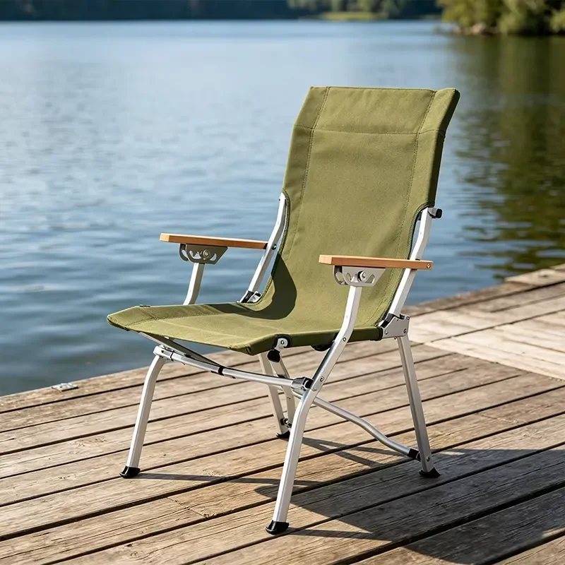 Outdoor Aluminum Alloy Adjustable Seat Folding Chair Portable Foldable Chair Leisure Camping Folding Beach Chair