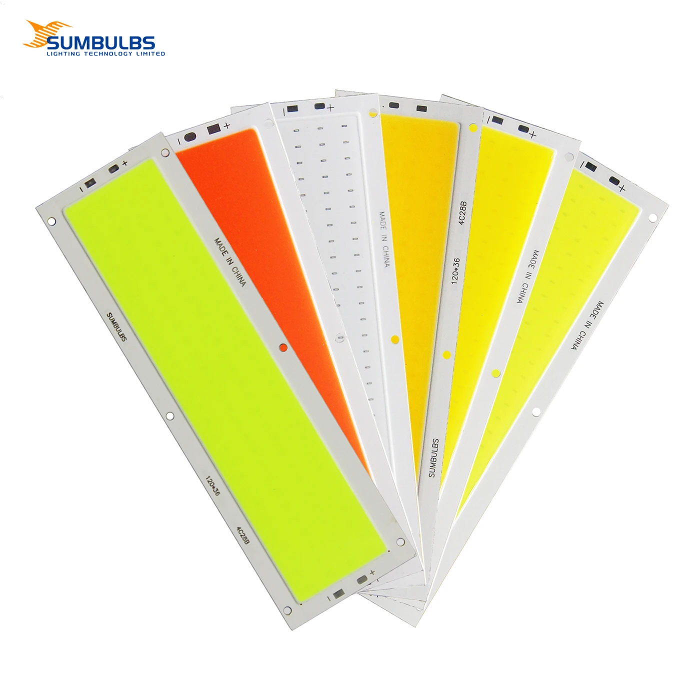 تيار مستمر 12 فولت LED COB 12 واط رقاقة مصدر الضوء قطاع لوحة لمبة-دافئة/طبيعية/باردة أبيض/أزرق/أحمر/أخضر الألوان 120x36 مللي متر لمصباح سيارة DIY