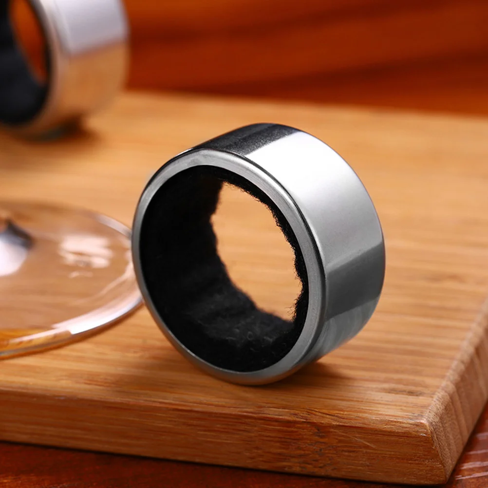 12 Pcs Anti-pour Ring Kitchen Bottle Rings Drip Collar Hourglass Drop Accessory Velvet Stainless Steel Stop