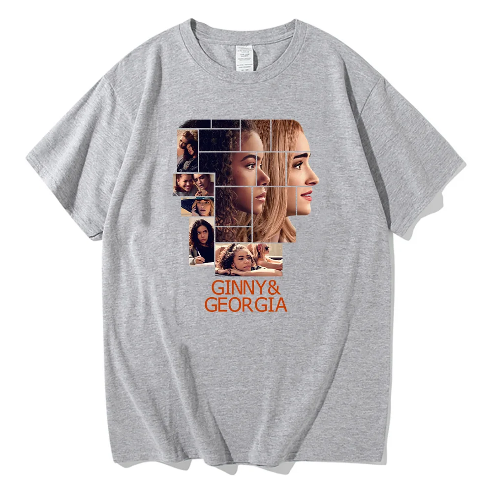 تي شيرت جيني آند جورجيا 3 تي شيرت نسائي قطني بأكمام قصيرة ملابس علوية جمالية إبداعية جديدة تي شيرت جرافيك رائع للجنسين #4