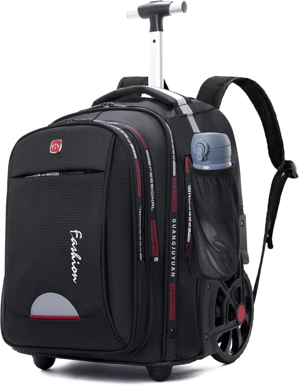 

22 Inch Rolling Backpack for Adults, Business & Travel, Waterproof Wheeled Backpack (Black)
