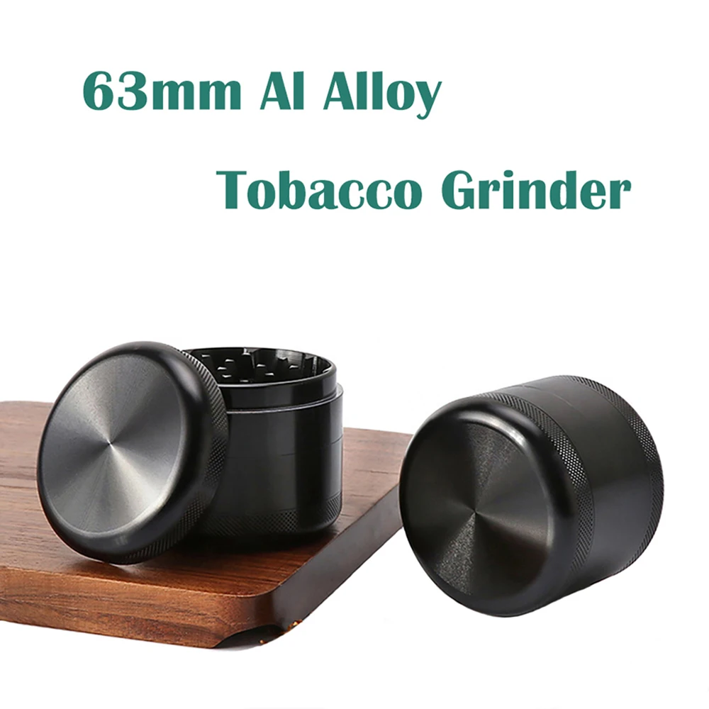 63mm Al Alloy Herb Grinders Spice Mills 4-layers Durable Herb-medicine Kibbler Smoking Accessories for Smoker Holiday Gifts