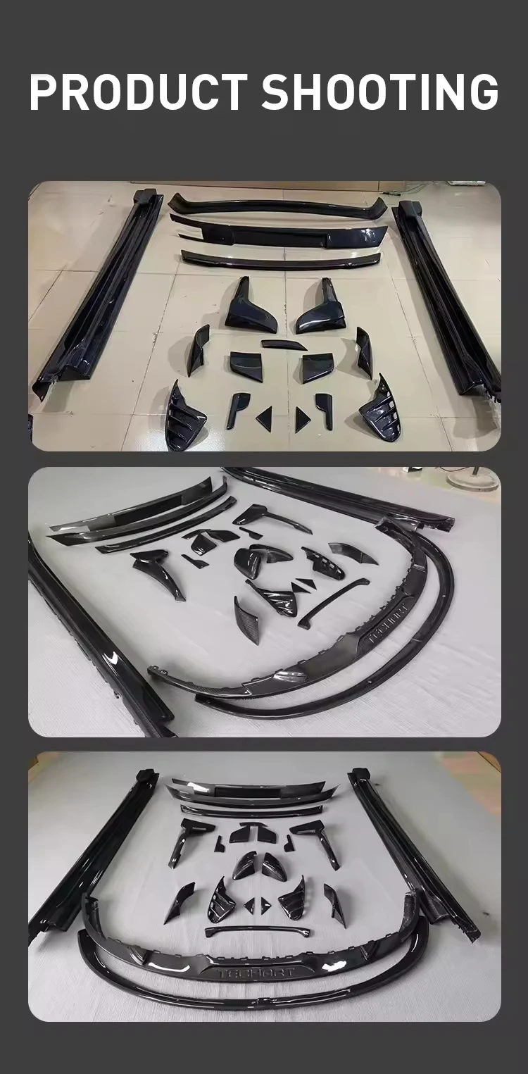 ألياف الكربون ترقية بوديكيت اكسسوارات السيارات لبورشه تايكان إلى تي طقم الجسم 2019 + Ture Factory الإعداد #5