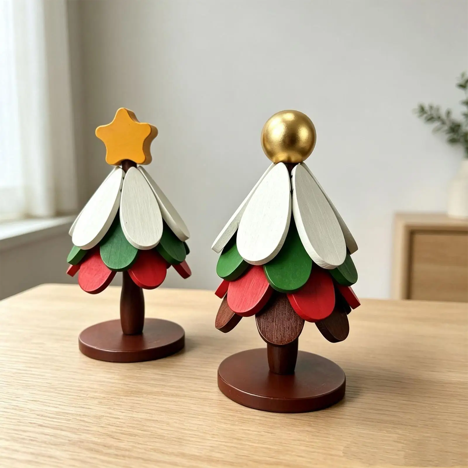 Wooden Trivets for Hot Dishes Decorative Christmas Tree Shape, Kitchen Wood Tree Trivet for Hot Pots and Pans Trivets Placemats