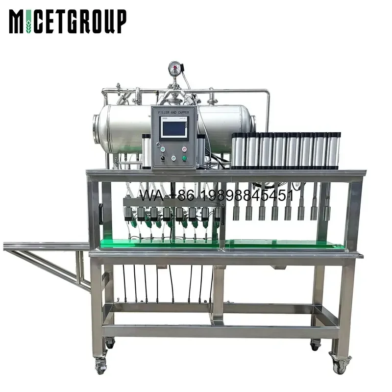 Wmwmnu for Customized 300BPH 500BPH 800BPH Isobaric Small Scale Glass Bottling Beer Beverage Liquid Bottles Filling
