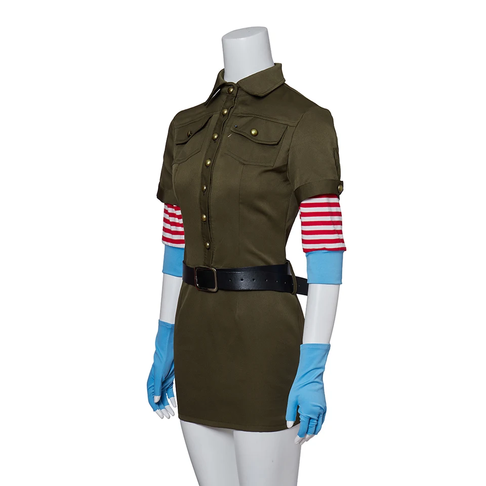 Ramona Flowers Cosplay Scott Pilgrim Kim Pine Cosplay Costume Green Suit Dress Uniform Full Set