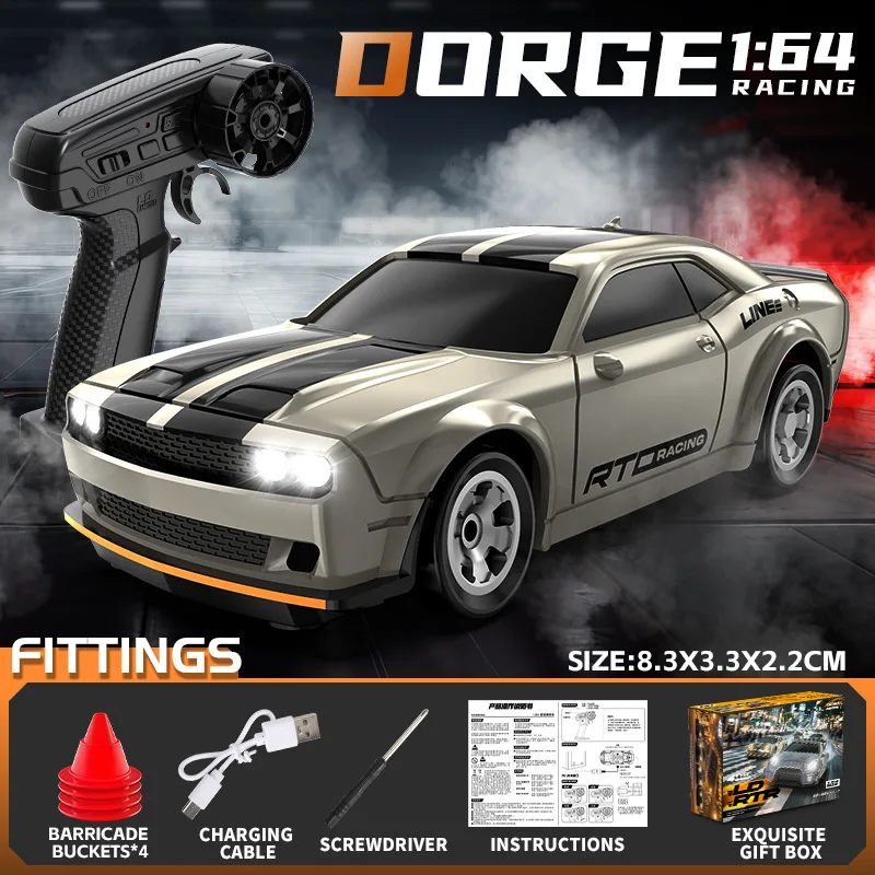 

Мини-1/64, 2,4G, автомобиль для дрифта с дистанционным управлением, светодиодный настольный полномасштабный полноприводный гоночный автомобиль, детские игрушки, подарки на день рождения для мальчиков