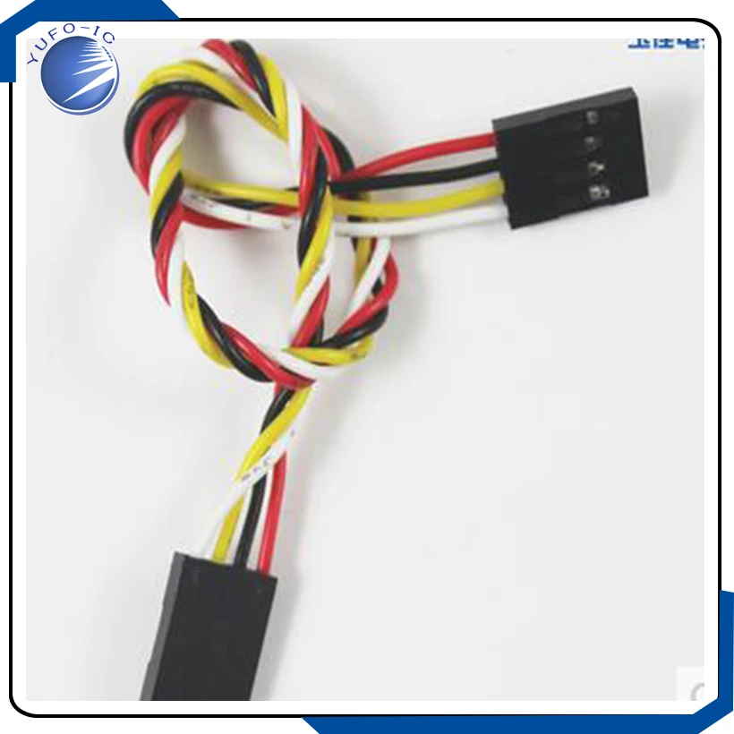 2pcs/lot DuPont wire 4P-4P Double headed 4P DuPont wire 20CM Du pont Cable 4Pin to 4Pin 200mm female to female
