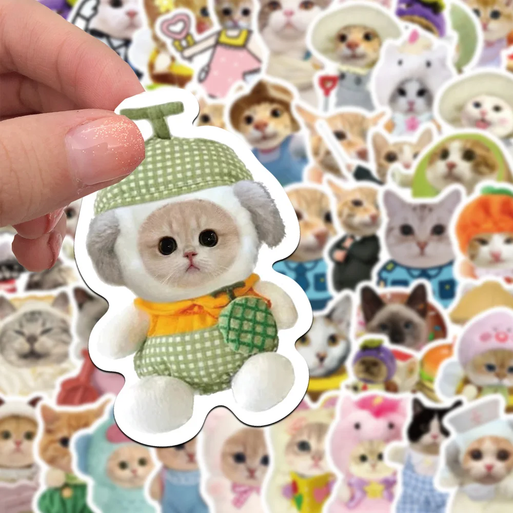 10/30/56pcs Kawaii Cats Stickers Funny Meme Cartoon Decals DIY Decoration Notebook Skateboard Phone Laptop Luggage Bike Kids Toy