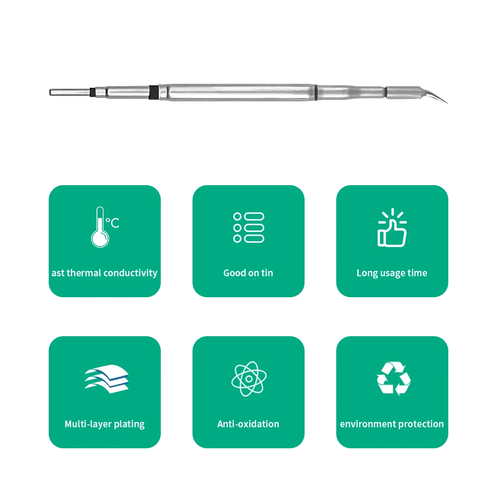 Imagem -06 - Série de Ferro de Solda Dicas C210001 002 008 010 Ponta Elétrica sem Chumbo para Jbc Sugon Aifen T210 T26 a9 Estação de Solda C210