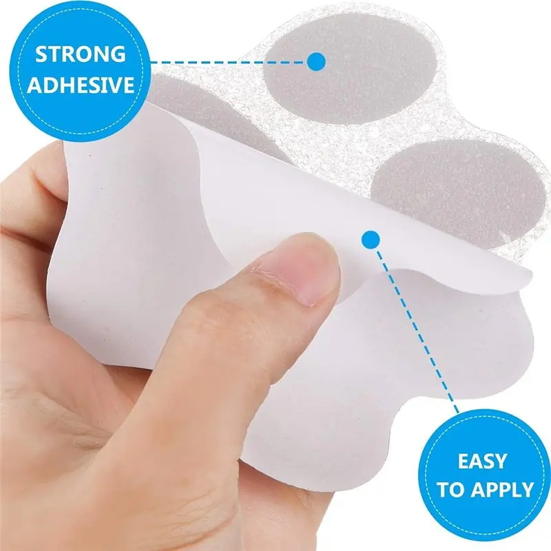 A04G-Non Slip Bathtub Stickers 20 Pieces Adhesive Paws Decals Treads To Tubs Shower Sticker
