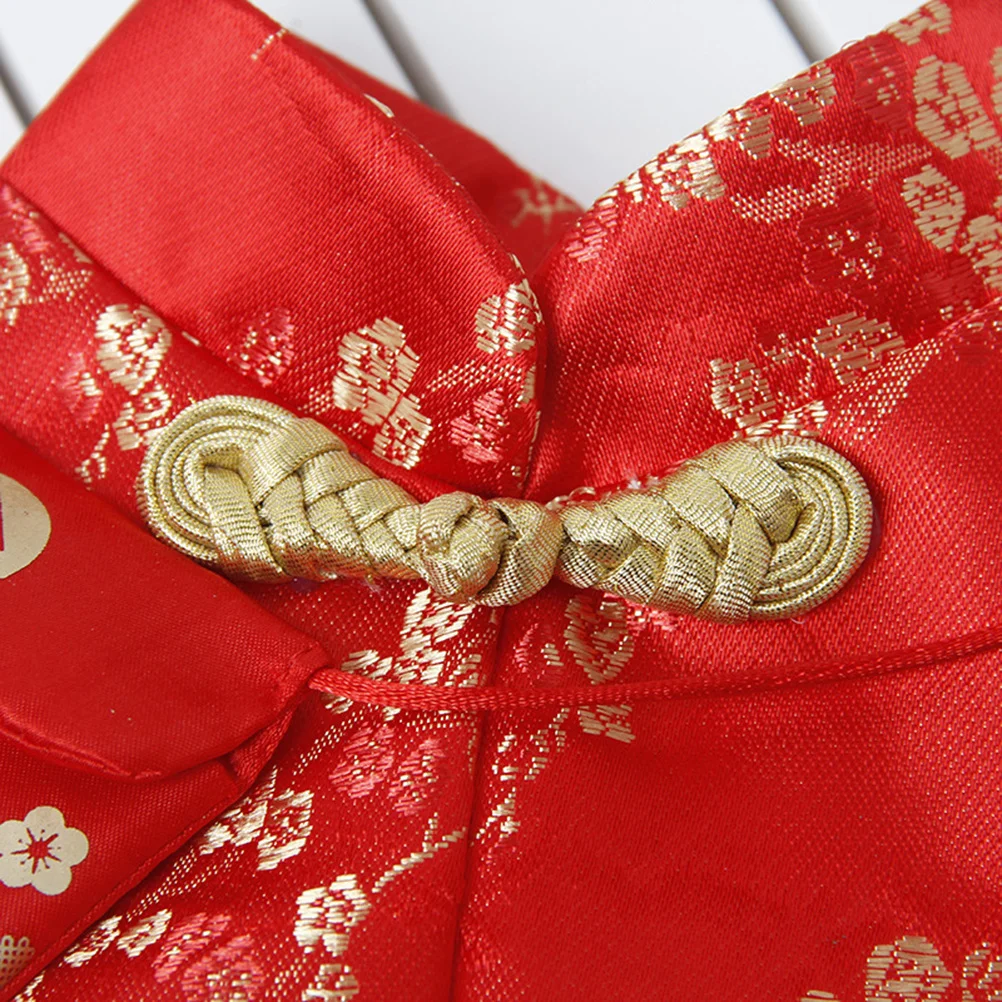 

1pc Pet New Year Suit Chinese Style Cat Winter Cloak Warm For Holiday Party Photography Kitten Apparel Pet Clothing