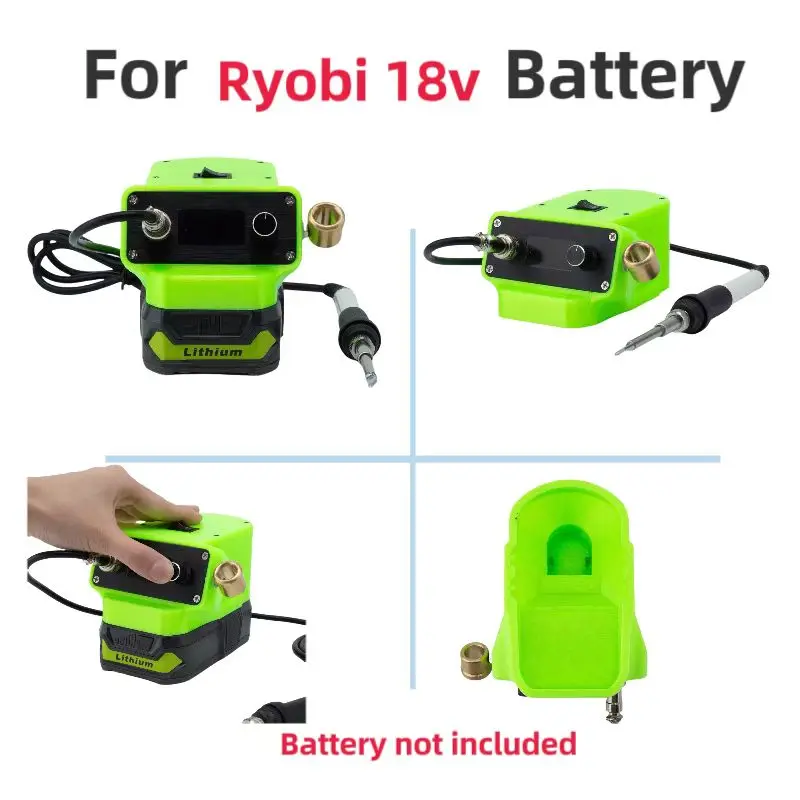 

Беспроводной портативный паяльник T12 18 В для аккумулятора Ryobi, сварочный инструмент с быстрым нагревом и ручка паяльника (только инструмент)