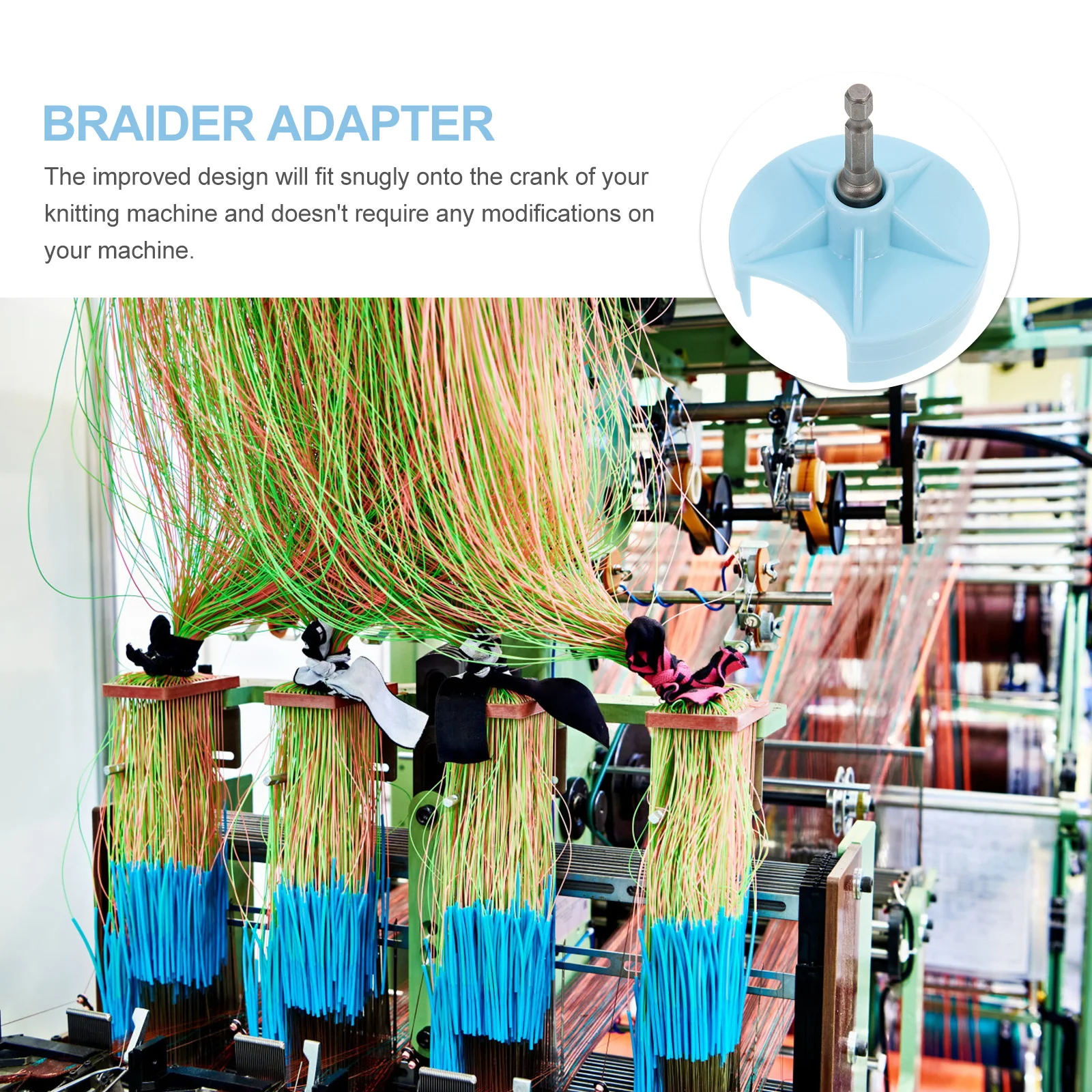 Knitting Machine Adapter Automatic Quick Knit Power Crank Handle Converter for DIY Craft Braiding Machine Supply