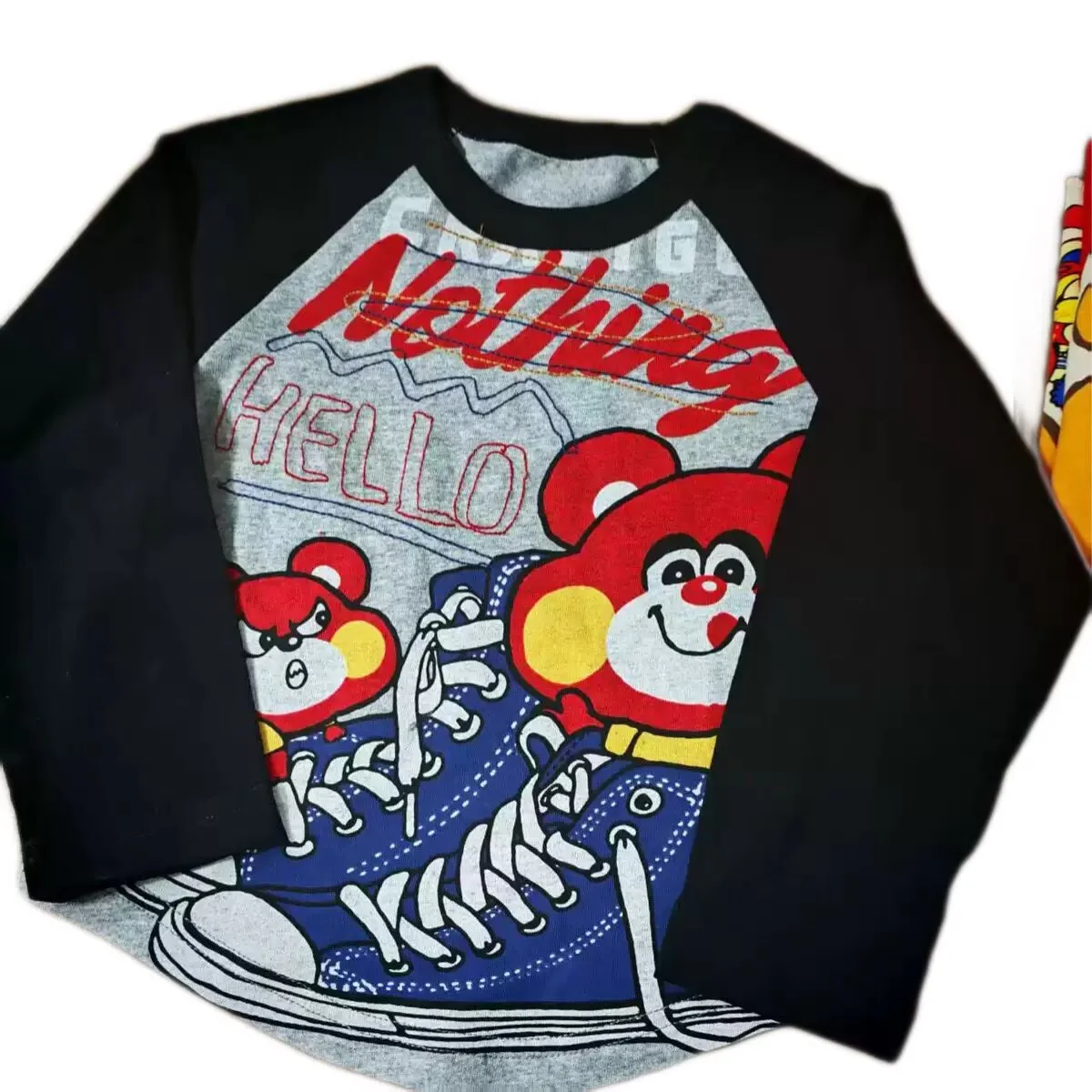 

2025 New Japanese Jams Autumn Kids Long Sleeve T-Shirt Cute Fashion Grazy Gogo Round Neck Top for Boys Girls Casual Fashion Tee