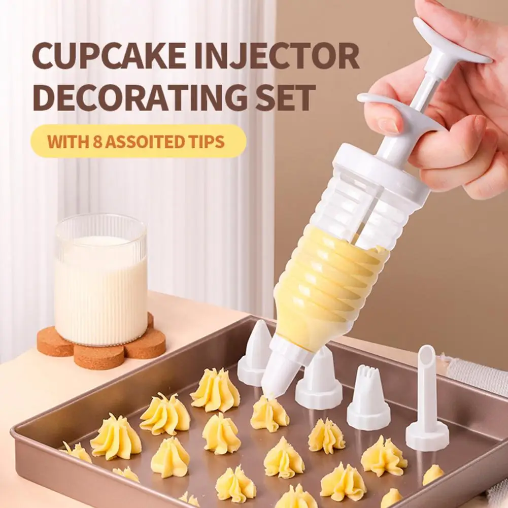Cookie Press Gun Set - Multifunctional Baking Tool for Cookies, Macarons & Cream Decorating, Includes Nozzles & Discs