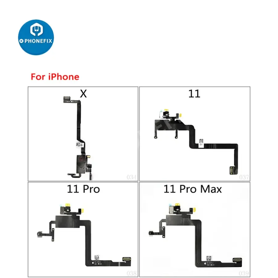 

Ear Earpiece Speaker For IPhone 11 12 13 14 Pro Max MINI XS Max XR X Earphone Face ID Proximity Light Sensor Flex Ribbon Cable