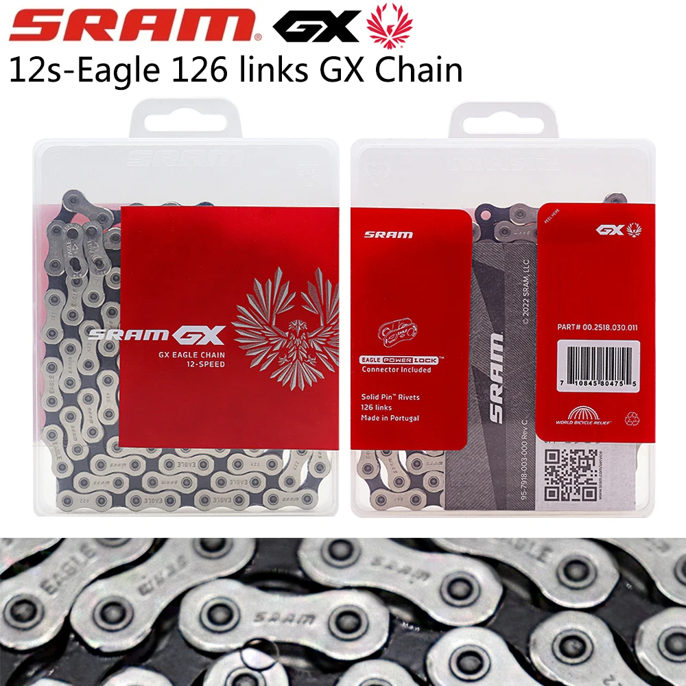 SRAM EAGLE GX 12 Speed Bike Chain Mountain Bicycle Bike Chain 12V 126 Links with Power Lock link Original Bicycle Parts