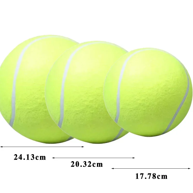 7/8/9,5 Zoll Hundetennisball, Riesiges Aufblasbares Haustierspielzeug für Hundetraining, Tennisball mit Luftpumpe, Interaktives Hundespielzeug – Detail 6