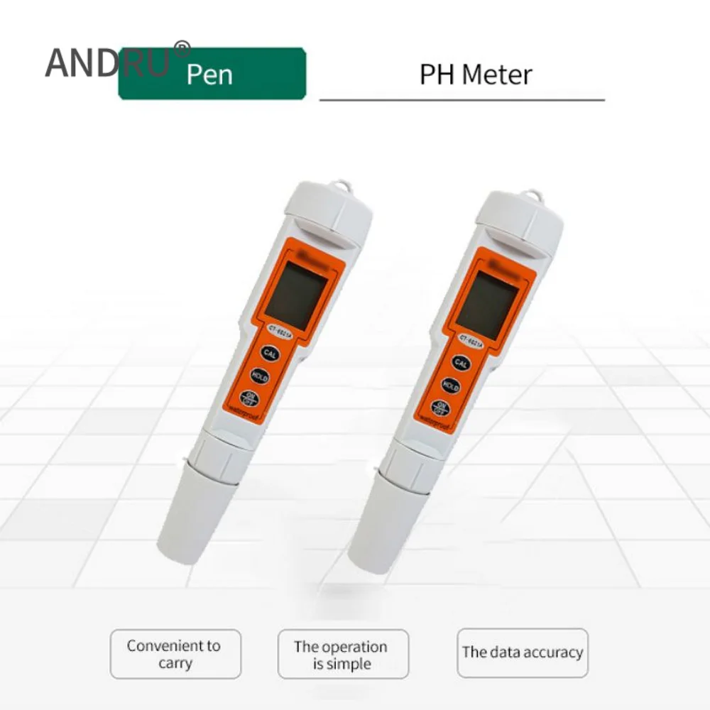 

Portable Digital PH Meter Acidity Water Pen Tester 0.00~14.00pH Accuracy ±0.1pH 0℃～50℃ test instrument