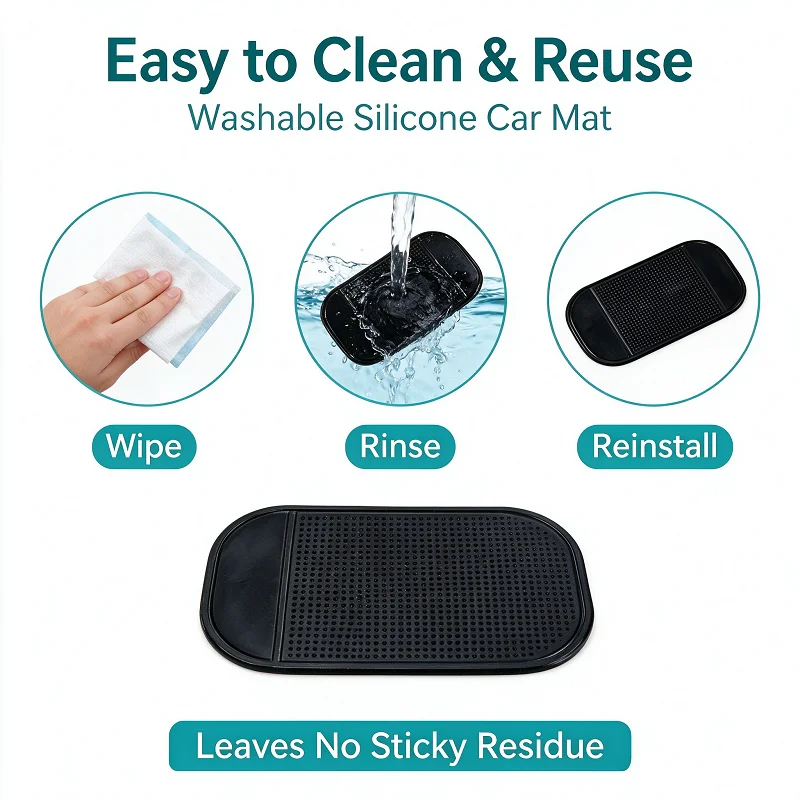 5/10PCS Non-slip Car Dashboard Mat Sticky Anti-Slip PVC Mat Silicone Anti-Slip Storage Mat Pads Sticky Pad for Key Holder
