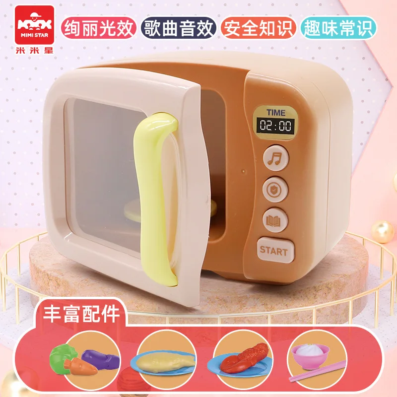 Simulation Von Kleinen Geräten Kinder Elektrische Mikrowelle Spielzeug Küche Ofen Kinder Spielen Haus Kochen Interaktives Spielzeug