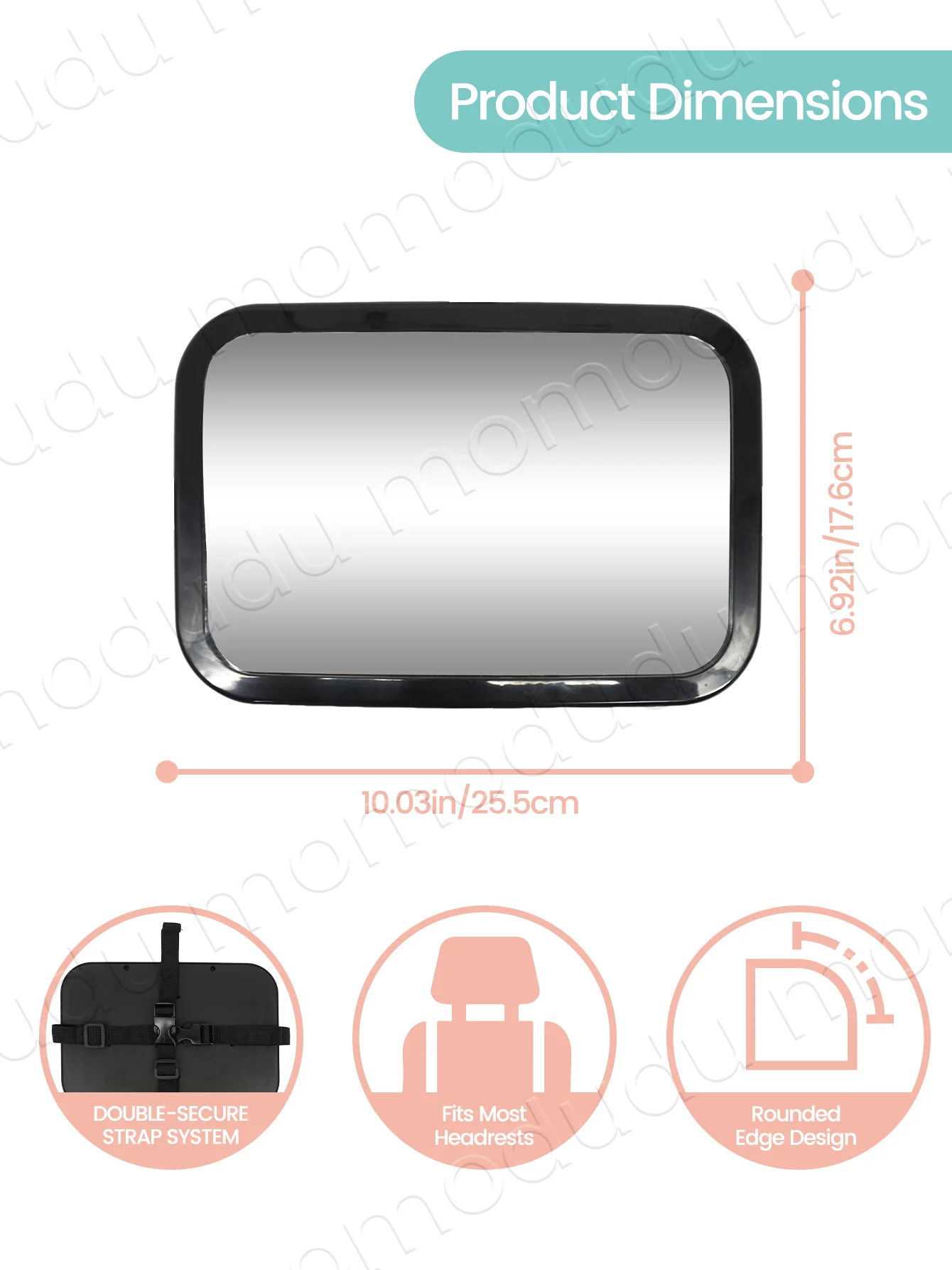 Baby Car Mirror Wide Angle Rear Facing Safety Seat Mirror Shatterproof Acrylic Adjustable Infant Car Accessories