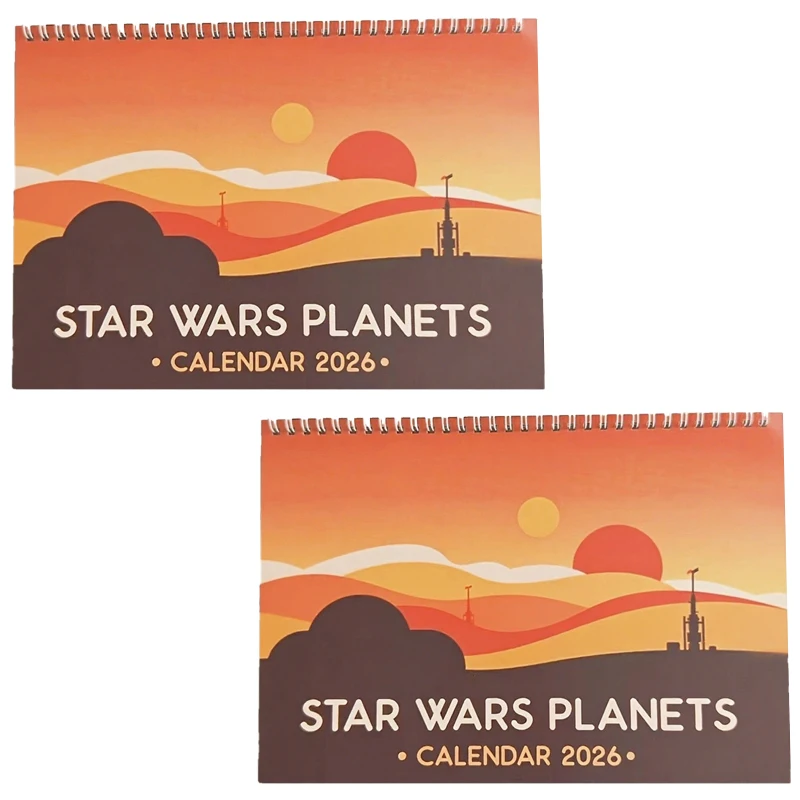 

2026 Planet Station Calendar January-December 2026 Dates Durable Paper Detailed Illustr for Home Office Decor Yearly Organizer