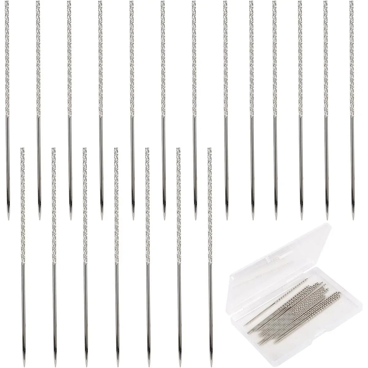 HHTL 15 Pcs Large Snag Repair Tool with Storage Box, for Knitted Picker Fabric Clothing and Woven Garments