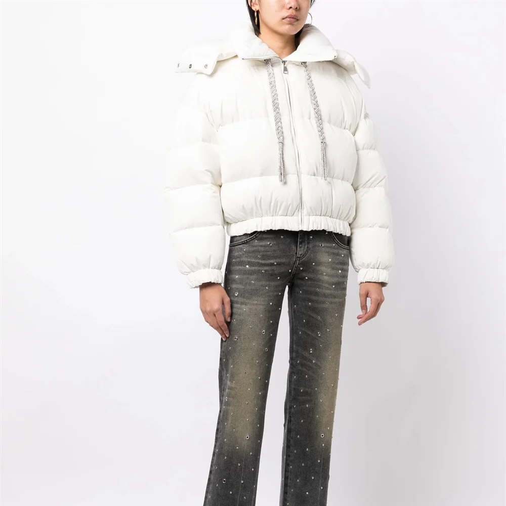 2025 Winter vrouwen Donsjack PU Gecoat Verdikte Warme vrouwen Bovenkleding y2k Nieuwe Hoge Party All-match Tops Jas beha