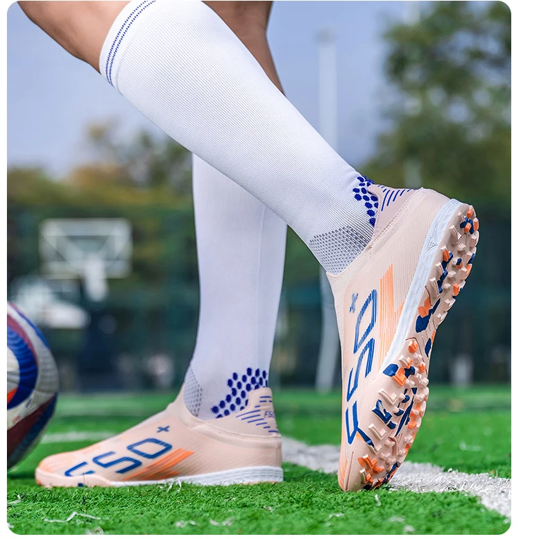 Neue Herren-Fußballschuhe für Rasen, Ultraleicht, Sportlich, Bequem, Indoor-Stollen, Rutschfest, FG, Turf, Futsal, Erwachsene, Rutschfeste Fußballstiefel – Detail 24