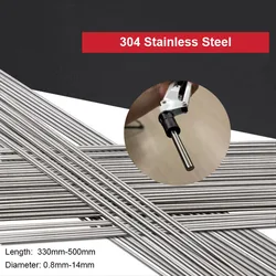 1/5pcs Stainles Steel Solids Round Rod Lathe Bar Stock Assorted for DIY Craft Tool Diameter 0.8mm-14mm Length330mm-500mm