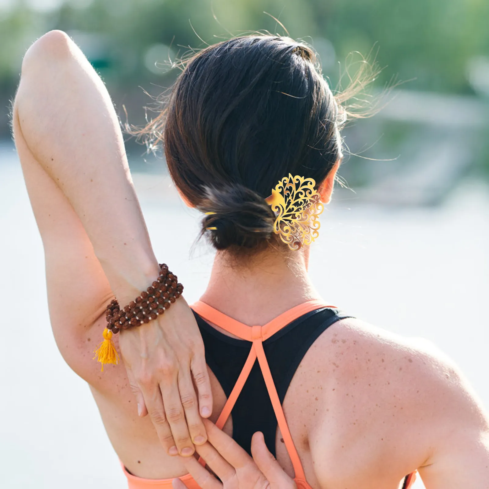 

Peacock Fan Hairpin Acrylic Material Polished Design Comfortable Hair Fork for Parties Elegant Hair Sticks Bun Pins