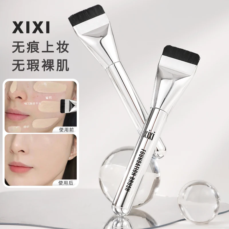 XIXI Ultra Thin Foundation Brush Lightweight Face Contour Brush Flat Contour Brush Blending Foundation Cream Makeup Brushes