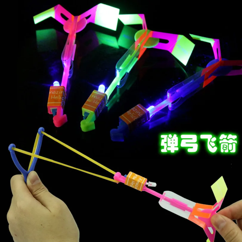 Glow Small Flying Arrows 2022 New Hot Sell Led Flash Dragonfly Catapult Rocket Children Toys